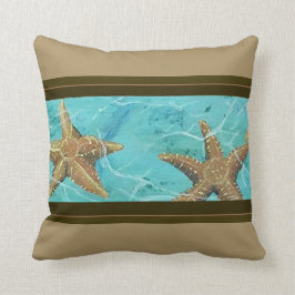 ヒトデの楽園デザイナー装飾用クッション16" x 16" クッション