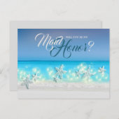 ヒトデの楽園 青い海 熱帯のメイド オナー 案内ポストカード (正面/裏面)