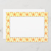 ヒトデの水彩アートパターン 招待状 (正面/裏面)