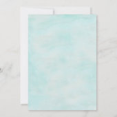 ヒトデの水彩先ビーチ結婚式 セーブザデート (裏面)