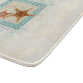 ヒトデの海の貝の海のギリシャの主パターンビーチ カッティングボード (角)