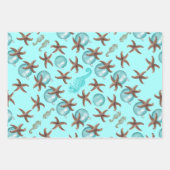 ヒトデの海の馬クリスマスプレゼント包装シート ラッピングペーパーシート (正面3)