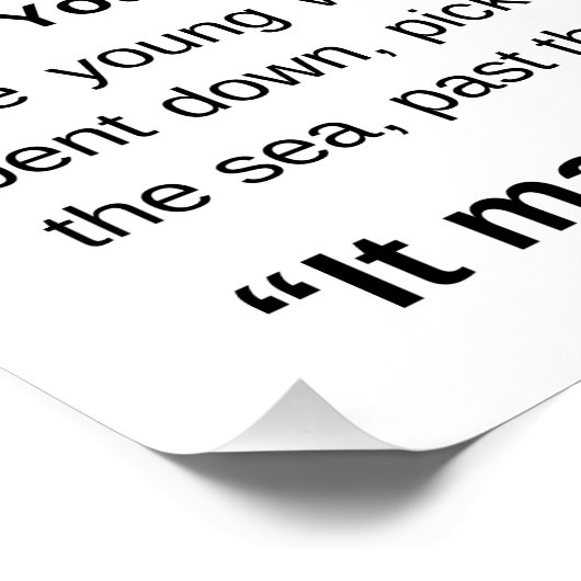 ヒトデの物語、ヒトデの詩。 ポスター (コーナー)