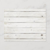 ヒトデの白塗り木材ビーチウェディングコレクション エンクロージャーカード (裏面)