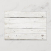 ヒトデの白塗り木材ビーチウェディングコレクション 出欠カード (裏面)