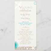 ヒトデの目的地ビーチ結婚式プログラム プログラム (正面)