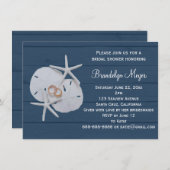 ヒトデの砂ドルのブライダルシャワー招待状 招待状 (正面/裏面)