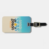 ヒトデの砂浜と海 ラゲッジタグ (正面横)