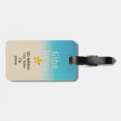 ヒトデの砂浜と海 ラゲッジタグ (裏面横)