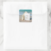 ヒトデの砂浜招待状 スクエアシール (バッグ)