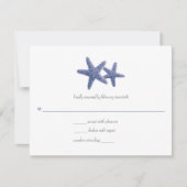 ヒトデの組の結婚式の応答 出欠カード (正面)