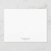 ヒトデの結婚式の受付カード - ターコイズ エンクロージャーカード (裏面)