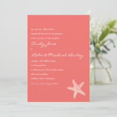 ヒトデの結婚式招待状 招待状 (スタンド正面)