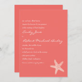 ヒトデの結婚式招待状 招待状 (正面/裏面)