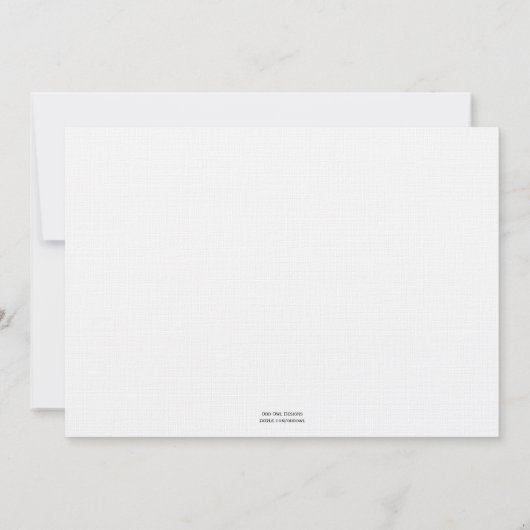 ヒトデの結婚式招待状-青 招待状 (裏面)