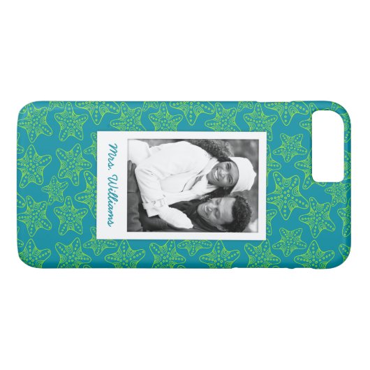 ヒトデの群集パターン|あなたの写真及び名前 Case-Mate iPhoneケース (裏面(横))