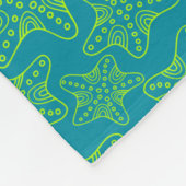 ヒトデの群集パターン フリースブランケット (角)