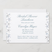 ヒトデの落下エレガントブライダルシャワー 招待状 (正面)