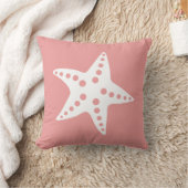 ヒトデの装飾用クッション、ピンクビーチの海のテーマ クッション (ブランケット)