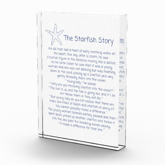 ヒトデの詩、ヒトデの物語、里親の贈り物 フォトブロック (右)