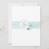 ヒトデの貝殻モダンエレガントビーチ結婚式パーティー 招待状 (裏面)