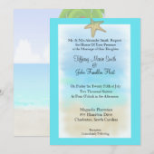 ヒトデの貝殻 ウェディング招待状 招待状 (正面/裏面)