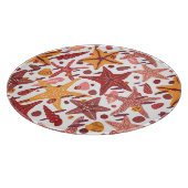 ヒトデの貝殻：スカンジナビアの海模様 カッティングボード (角)