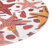 ヒトデの貝殻：スカンジナビアの海模様 カッティングボード (角)