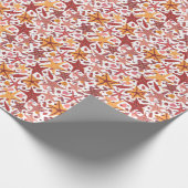 ヒトデの貝殻:スカンジナビアの海模様 ラッピングペーパー (角)