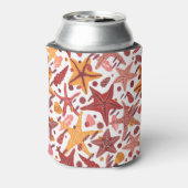 ヒトデの貝殻:スカンジナビアの海模様 缶クーラー (缶裏面)