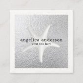 ヒトデの銀ぱく スクエア名刺 (正面)