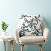 ヒトデの青いラインストーンはアクセサリーを主演します クッション (椅子)