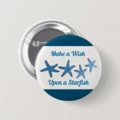 ヒトデの青と白を願う 缶バッジ (正面&裏面)