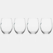 ヒトデの青 ステムなしワイングラス (左)