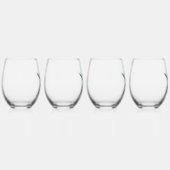 ヒトデの青 ステムなしワイングラス (右)