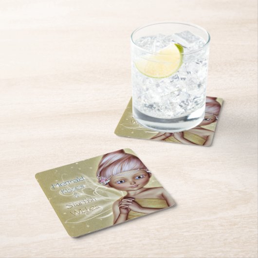 ヒトデの願い スクエアペーパーコースター (インサイチュ)