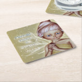 ヒトデの願い スクエアペーパーコースター (アングル)