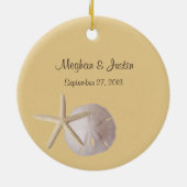 ヒトデの黄色い写真 セラミックオーナメント (裏面)