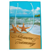 ヒトデは尋ねます私に砂に名前を置くためにつなぎます ミディアムペーパーバッグ (正面)