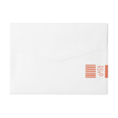 ヒトデは熱帯ビーチRSVP |の珊瑚をつなぎます ラップアラウンド宛名ラベル (裏面)