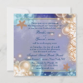 ヒトデは青い珊瑚の結婚式を浜に引き上げます 招待状 (裏面)