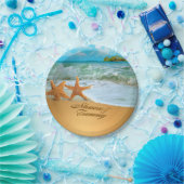 ヒトデは頼みますあなたの名前を砂に置いてもらうためにつなぎます ペーパープレート (パーティー)