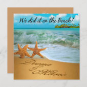 ヒトデは頼みますあなたの名前を砂に置いてもらうためにつなぎます 招待状 (正面/裏面)