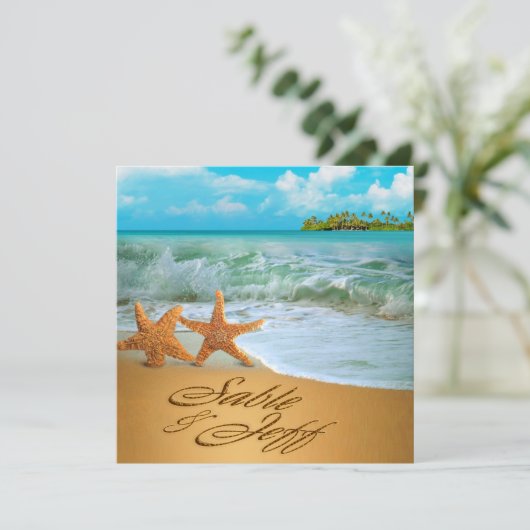 ヒトデは頼みますあなたの名前を砂に置いてもらうためにつなぎます 招待状 (スタンド正面)