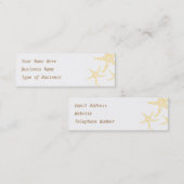 ヒトデは黄色および白で模造します スキニー名刺 (正面/裏面)