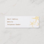 ヒトデは黄色および白で模造します スキニー名刺 (裏面)