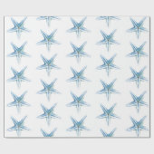 ヒトデをテーマにした包装紙 ラッピングペーパー (フラット)