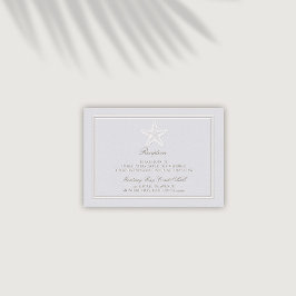 ヒトデをテーマにした沿岸クラシック披露宴結婚ズ エンクロージャーカード