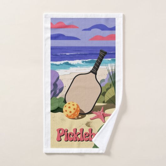 ヒトデを使ったピックボール沿岸パドルシーン ハンドタオル (ハンドタオル)