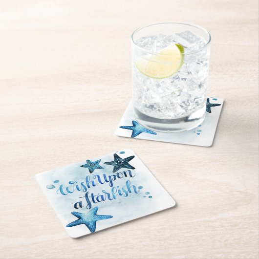 ヒトデを願う スクエアペーパーコースター (インサイチュ)